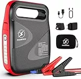 FLYLINKTECH Starthilfe Powerbank Auto 8000A Spitzstrom 24000mAh 220V/50Hz 100W AC-Ausgang für alle Benzinmotor oder 8.0L Dieselmotor, Tragbare Auto Starthilfe 12V