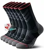 PULIOU Coolmax Laufsocken Kompressions Herren Damen 3 Pack, Anti-Blasen Sportsocken Running Socks, Belüftungsnetz, Fußgewölbeunterstützung und Kompressionszonen, Schwarz 39-42