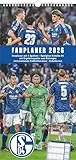 N Neumann - FC Schalke 04 2026 – Fanplaner 22x45 cm mit 4 Spalten, deutschem Kalendarium & Spiralbindung, Fußball-Familienkalender mit 12 Monatsblättern & Spielerfotografien: Fanplaner 2026