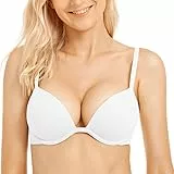 Wingslove Damen Super Push Up BH mit Bügel Extrem Gepolstert Maximizer für Kleine Brüste (Angora, 80B)