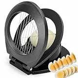 BIBURY Eierschneider aus Edelstahl, Eischneidewerkzeug, 2 in 1 Eierschneider Metall aus 304 Edelstahl, Professional Egg Slicer Schneider für Eier, Erdbeeren, weiches Obst(spülmaschinenfest)