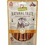 GranataPet Natural Taste Edler Snack Rind Zahnpflege, Hundeleckerli ohne Getreide & ohne Zuckerzusätze, Belohnung für zwischendurch, schmackhafter Hundesnack, (10x70 g)