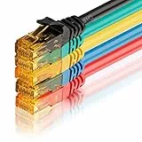 SEBSON Ethernet Kabel 0,5m CAT 6, Gigabit LAN Patchkabel, 1000Mbit/s, U-UTP Netzwerkkabel, RJ45 Stecker für Router, PC, SMART TV, NAS, 5er Set bunt