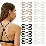 BOHUIZ Bra Strap Holder Clips für Racerback, 12 Stück Bra Clips zu Machen Racerback, Anti-Rutsch-Bra Strap Holders für Rutschen, einstellbare Bra Strap Clips für Racerback