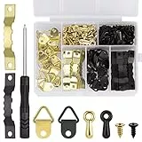 Zocipro 281 Stück Bildaufhänger Bilderhaken Bilder Aufhängen,Aufhänger für Holzrahmen, Zackenaufhänger,Bilderrahmen Set mit Fachbox