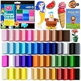 iFergoo Modelliermasse-Set, 50 Farben, Ofen-Modelliermasse-Set, ungiftig, lebendige Farben für Schmuckherstellung und Miniaturen, DIY Handwerk für Anfänger, Erwachsene und Kinder