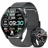Smartwatch Herren Damen Fitnessuhr mit Telefonfunktion: Bluetooth Anruf Armbanduhr Wasserdicht Fitness tracker Smart Watch mit Herzfrequenz Schlafmonitor Schrittzähler Sportuhr Uhren für Android iOS