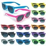Ovneele Sonnenbrillen Neonfarben, 24 Stk Kinder Sonnenbrille,Partygeschenke,Frauen und Männer für Sommer Strand Pool Party Geburtstagsparty Outdoor