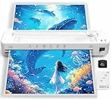 Crenova A3 Laminiergerät, Laminiergerät mit 30 Laminierfolien für A3/A4/A5/A6, Laminiermaschine mit Papierschneider und Eckrunde, Heiß und Kalt Laminiergerat Set für Büro,Zuhause,Schule