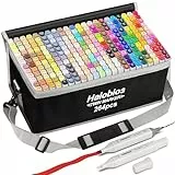 Halobios 264 Farben Alkohol Marker Set, Alcohol Twinmarker, Meißel & Feine Verdoppelt Spitzt Alkohol Permanenter Marker Stifte mit Anti-Seepage Abstandshaltern für Manga, Design, Malerei, Zeichnung