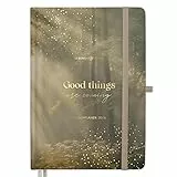 Lebenskompass® Kalender 2026 Buchkalender A4 'WALD' - Schöner Wochenplaner 2026 & Terminkalender 2026 - stabiles Hardcover mit edler Folienprägung