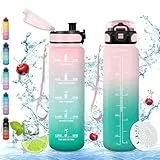 Vikaster Sport trinkflasche, 0.5l BPA-frei, Auslaufsicher, Trinkflasche Kohlensäure Geeignet, Wasserflasche sport für Fahrrad, Fitness, Schule, Kinder, Outdoor