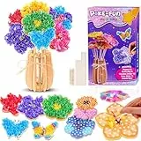 Own1one Bastelset für Mädchen 6-8 Jahre, Blumenstrauß Basteln mit PaillettenSpielzeug ab 4-12 Jahre Mädchen Burtstagsgeschenk für MädchenPapierbastelset Poke Art Blumen Basteln Kinder