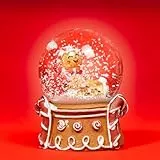 SIKORA SK40 Kleine Glas Deko Schneekugel Lebkuchen Mann Weihnachten Weihnachtsdeko D:45mm