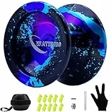 WATIEOBOO YOYO: Profi-Metall-Yoyo mit Reaktion für Kinder 8-12 Jahre, Nicht-reaktiver Yo yo für Erwachsene (Fortgeschrittene bis Experten) – mit U-Typ-KK-Lager + Handschuh und 10 Ersatz-Yoyo-Strängen