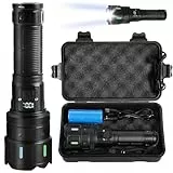 Vicloon Taschenlampe LED Aufladbar, 500000 Lumen Extrem Hell Zoombare Taschenlampen Starke mit 5 Lichtmodi, USB C Batteriebetrieben, IP53 Wasserdichte Flashlight Torch für Camping Wandern Notfälle