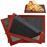 2 Stück Silikonmatte Backen, 40x30cm Backmatte Silikon Backofen, Wiederverwendbar Rutschfestes Backunterlage, Antihaft Dauerbackmatte,Baking Mat Dauerbackmatte,Silikonbackmatte für Backofen,Mikrowelle