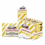 Fisherman’s Friend Tropical, 24er Vorratsbox, Exklusive Sorte: Ananas, Melone, Guave Geschmack, zuckerfrei, vegan, Bonbons für frischen Atem, 24x25g