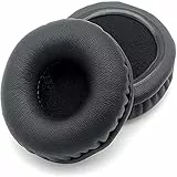 Ohrpolster aus Schaumstoff,Headset Ohrpolster,1 Paar 80mm Runde Ersatz Ohrpolster aus Kunst Leder Kompatibel mit Kopfhörer (Durchmesser 80mm, Schwarz)