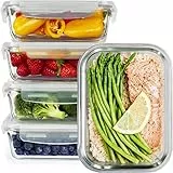 GOOD FOR YOU - Glas-Frischhaltedosen Set – 5er Set Meal Prep Boxen, Frischhaltedosen mit Deckel, BPA-frei, Mikrowellen- & Spülmaschinengeeignet (850 ml)