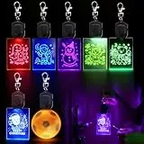 LED Blinklicht Schulranzen Kinder mit Cartoon-Motiven, 7 Stück USB Aufladbar Reflektoren Rucksack Licht, Reflektor Anhänger Sicherheitslicht für Schulranzen Tornister Laufen Joggen Kinderwagen