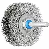 PFERD TOOLS Rundbürste ungezopft RBU | Ø 50x15mm Schaft-ø 6mm Edelstahl-Draht-ø 0,20 | 43198002 – für Geradschleifer, Bohrmaschinen, Biegwellen