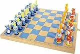 small foot Schach 'Ritter' aus Holz, Reisespiel zum Klappen, ab 6 Jahren, 6084