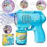 Panacare Seifenblasenpistolen, Seifenblasenmaschine Gun Kinder 10000+ Blasen/Minute mit 130ML Seifenblasenlösung, Bubble Machine Geschenk für Kinder/Geburtstag/Party, Bubble Gun