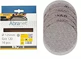 Mirka Abranet Netz-Schleifscheiben Ø 125 mm Klett/Korn P120 / 10 Stk/zum Schleifen von Holz, Spachtel, Lack, Kunststoff / AE232F1012