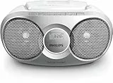 Philips Tragbarer CD Player/Digital UKW, Dynamischer Bass-Boost, Audioeingang/Radio CD, AZ215S/12, Silber