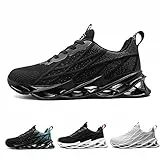 frysen Herren Mode Laufschuhe Sportschuhe Straßenlaufschuhe Sneaker Joggingschuhe Lässige Fitness Stoßdämpfung Turnschuhe Black 44
