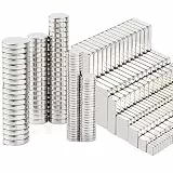 300 Stück Magnete Stark, 4 Verschiedene Größen, Neodym Magnete Extra Stark Silber, Kleine Magnet e für Magnettafel, Klein Mini Magneten für Whiteboard, Handwerk, Kühlschrankmagnete