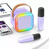 Karaoke Maschine Kinder mit 2 Karaoke Mikrofon Kinder: [Neueste] Kinder Karaoke mit 2 Mikrofonen - Karaoke Anlage - Mini Karaoke - Geschenke für Mädchen - Musikinstrumentzubehör Spielzeug