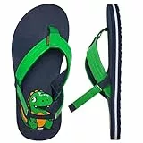 WateLves Flip Flops Kinder Badelatschen Kinder Sommer Zehentrenner Strand Sandalen MäDchen Jungen Unisex(Dinosaurier 28/29 EU)