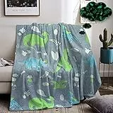 MIQEBX Kuscheldecke Kinder,Dinosaurier Decke Kuscheldecke,weiche Mikrofaser-Flanell-Decke, Dinosaurier Geschenk für Kinder Jungen (Dinosaurier -A, 150x200cm)