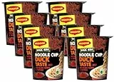 MAGGI Magic Asia Noodle Cup Duck, Instant-Nudeln mit Enten-Geschmack, leckeres Fertiggericht im praktischen Becher, mit Gemüse verfeinert, 8er Pack (8x63g)