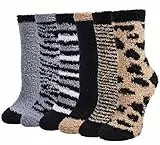 Justay Sowarm Kuschelsocken Damen Flauschige Bettsocken Weihnachten Damensocken 7 Paars Dicke Warme Plüschsocken Weiche Thermosocken Haussocken Flauschsocken in Winter