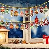 20 Stück Diamond Weihnachten Anhänger, 5D Diamant Bastelset für Kinder, DIY Schlüsselanhänger Weihnachten