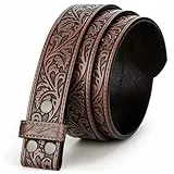 BELTROAD Western Ledergürtel Strap für Männer Frauen Cowboy Cowgirl Leder Herrengürtel für Jeans Geburtstag Weihnachten Gürtel Geschenke