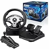NBCP DOYO Rennrad mit 270/400°/900° Drehung, PC-Lenkrad mit Pedalen, Dual-Motor Vibration & Getriebeschalter für Xbox Series X|S, Xbox One, PS4, PS3, PC, Switch, Xbox 360