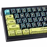 JakeTsai PBT Keycaps, 145 Keys Japanese Manga Keycaps, Cyberpunk 2077 Minimalist Style Cherry Profile Dye Sublimation Custom Keycap for Cherry Gateron MX Swithes ISO/ANSI Layout Mechanical Keyboards