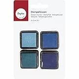 Rayher 29012000 Mini-Stempelkissen Set - Boys, 3x3cm, blau Töne, SB-Bl