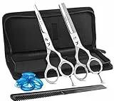 Candure Friseurschere, 6,5 Zoll Haarschneideschere mit Kamm und Tasche für Männer, Frauen, Kinder und professionelle Friseure