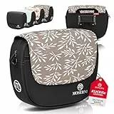 MOSERNI® Lenkertasche Fahrad – KLICKfix® kompatibel | 5L Volumen | Spritzwassergeschützt & robust | Inkl. Regenhaube | Ideal für E-Bike, Rennrad & Citybike (Blattmuster)
