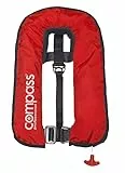 Compass Automatische Rettungsweste 300N 30L I ISO 12402-2 Geprüft | Ohnmachtssicher I Mit Fleecekragen, mit Lifebelt & Schrittgurt I Professionelle Sicherheit | Hoher