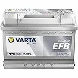VARTA Automotive DYNAMIC EFB (N70) 12V 70Ah 760A - Nassbatterie für Start-Stopp Systeme - Starterbatterie für Autos mit erhöhtem Energiebedarf - Wartungsfreie Bleisäurebatterie