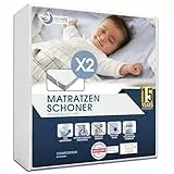 Dreamzie Matratzenschoner 60x120 cm Wasserdicht (2er-Set) Oeko-TEX Zertifiziert - Atmungsaktive Matratzenauflage