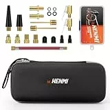 HENMI Tasche Kompatibel mit Bosch Elektrische Luftpumpe, Mini Kompressor, EasyPump, Tragbar Hart Tasche Wasserdicht mit Fahrradventil Adapter Set (Nur Hülle,Ohne Pumpe)
