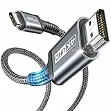 JSAUX USB C auf HDMI Kabel 4K@60Hz, 2M USB Typ C zu HDMI Kompatibel mit 4K@30Hz UHD Kabel für Thunderbolt 3, iPhone 17/16 Pro/15, MacBook Pro/Air 2018, iPad Pro, Galaxy S25/S24/S10/S9, Surface Book