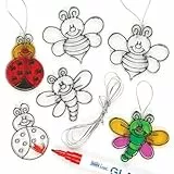 Baker Ross C317 Glasmalerei-Insekten, Dekorationen, für Kinder zum Basteln und Ausstellen, 12 Stück